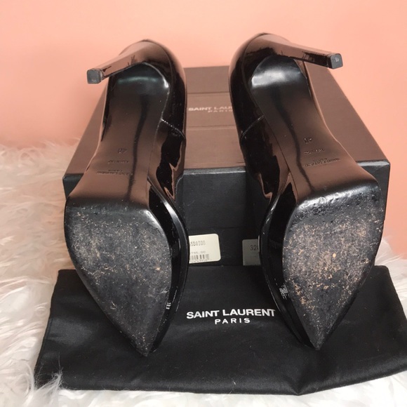 🚫 sold 🚫 Saint Laurent black patent Janis sz 40 - Picture 5 of 8